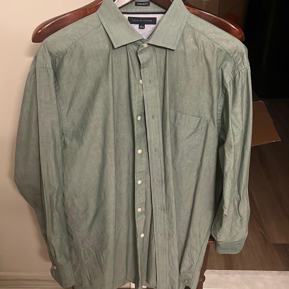 Tommy Hilfiger Green Button Down Shirt